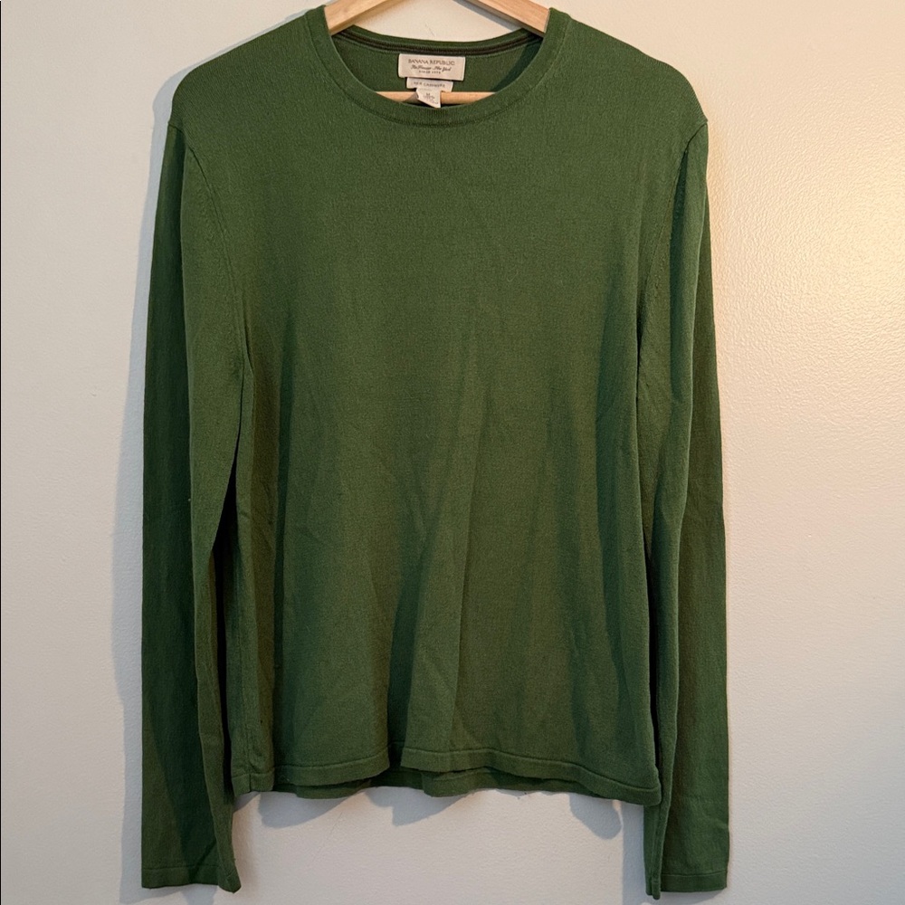 Banana Republic Olive Silk Cashmere Sweater